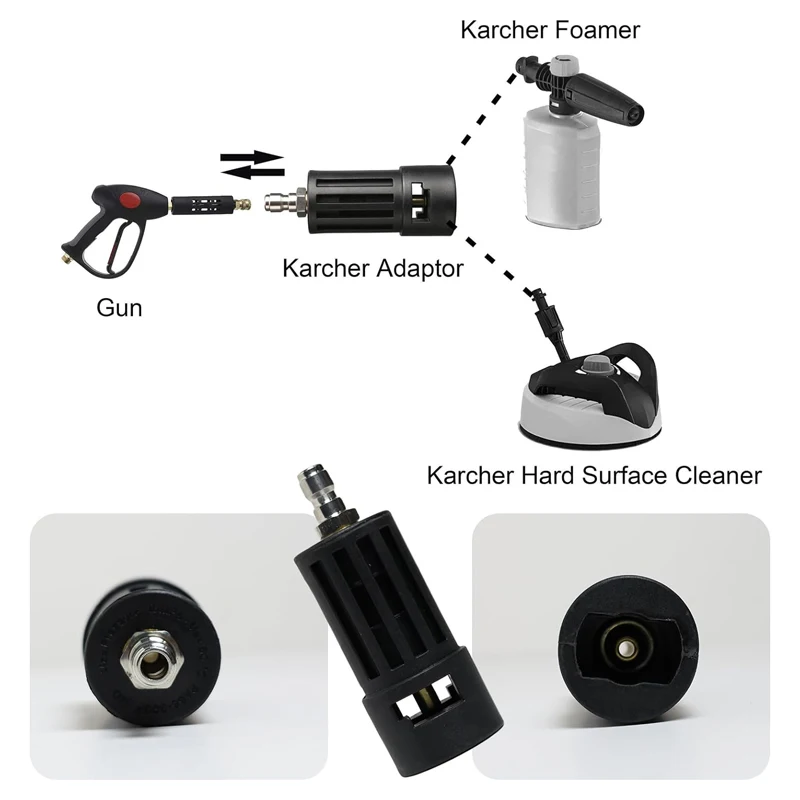 Pressure Washer Adapter 1/4 Quick Connect Compatible with Karcher Power Washer Accessory Quick Connect Adapter for Gun and Hose