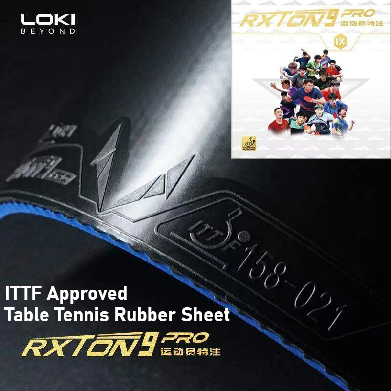 

LOKI RXTON9 PRO Table Tennis Rubber Special High Energy Elastic Sponge Super Sticky Surface Ping Pong Rubber with ITTF Approved