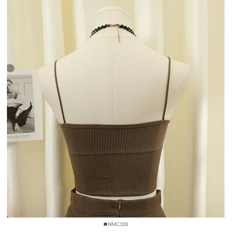 Women Sexy Crop Tops Bra Tube Top Female Streetwear Sleeveless Seamless Sports Bra Crop Camis Top Tee Bandeau Top Basic Tank image 5