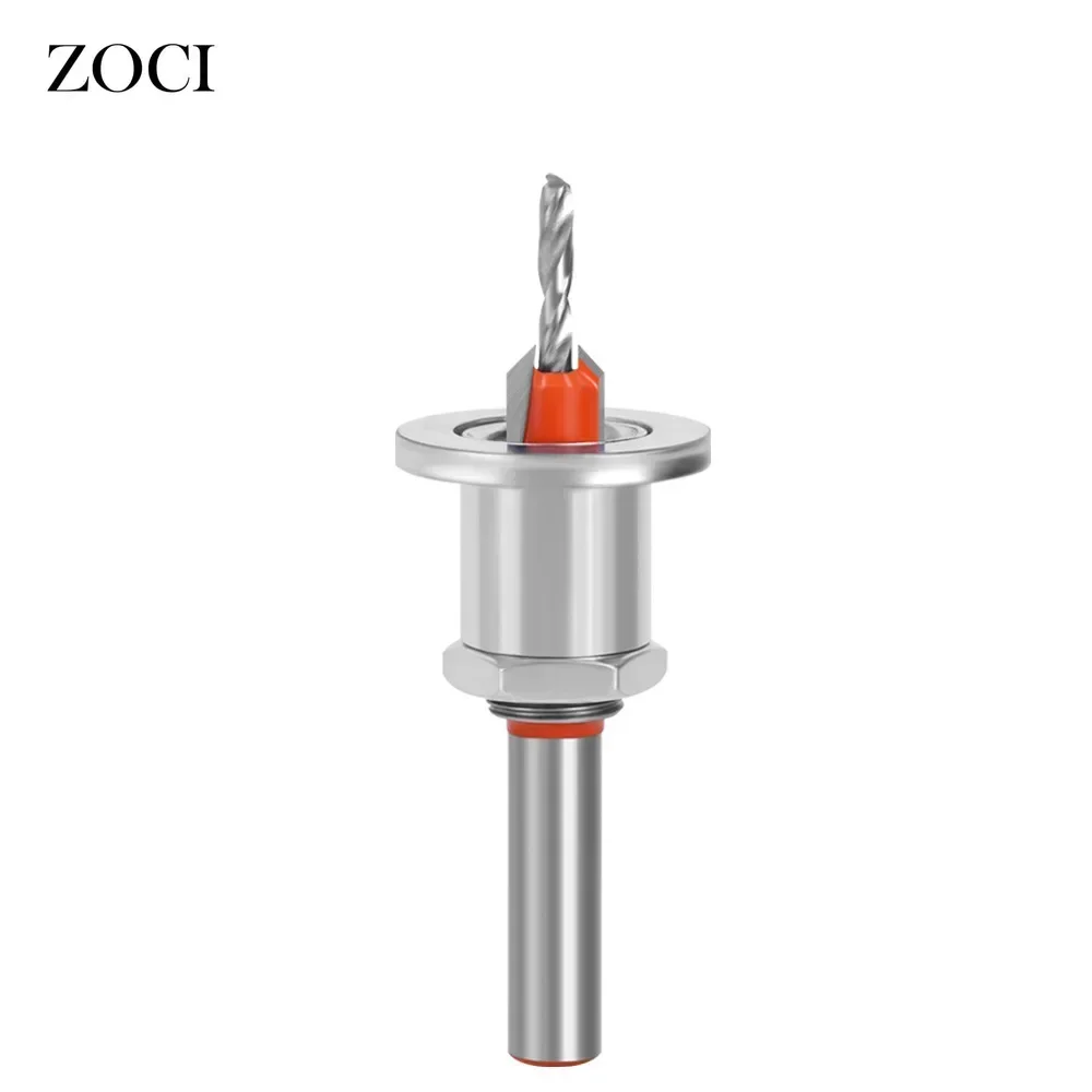 5PCS Sets 8mm Shank Countersink Drill Bit Set Adjustable Wood Working Cnc Router Bits Alloy Drill Bit Screw Milling Cutter Tools