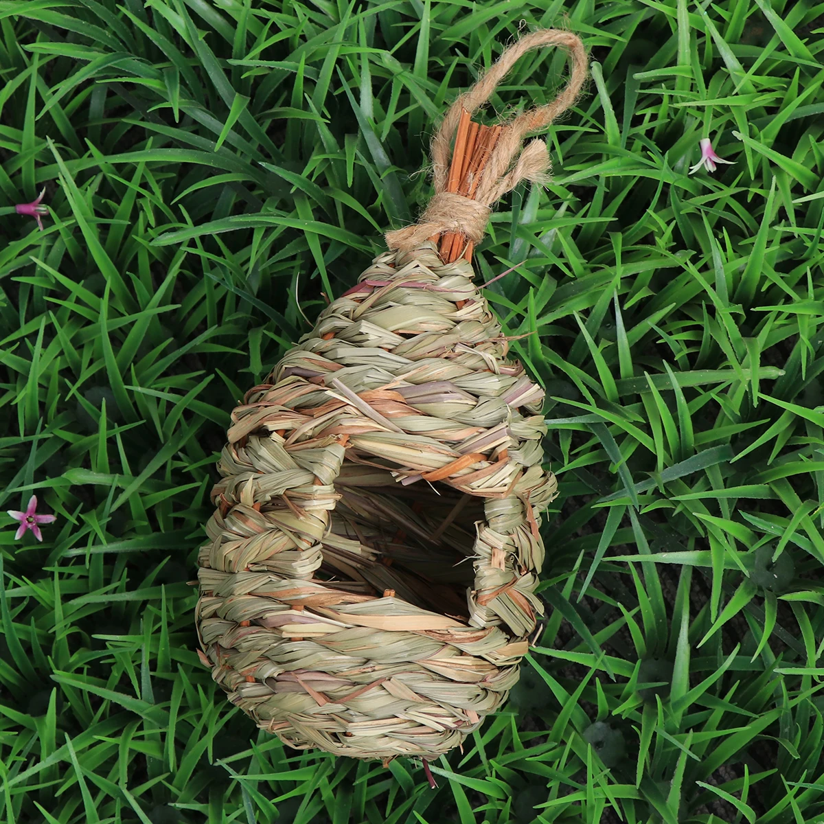 

Bird Nest Houses Outdoor Sparrow Birds Grass Birdhouse Woven Hanging The Bird's