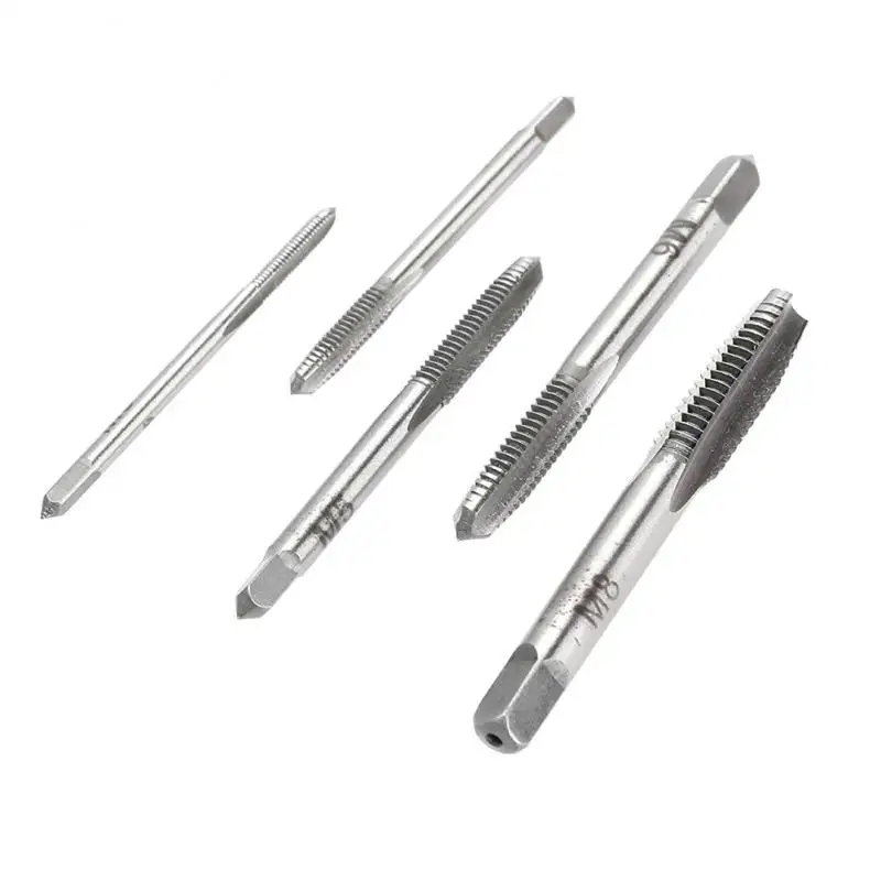 Metric Tap Set Of Taps Drill Bits T-type Wrench Sets M3-M8 Machine Spiral Point Screw Thread Tapping Tools Bit