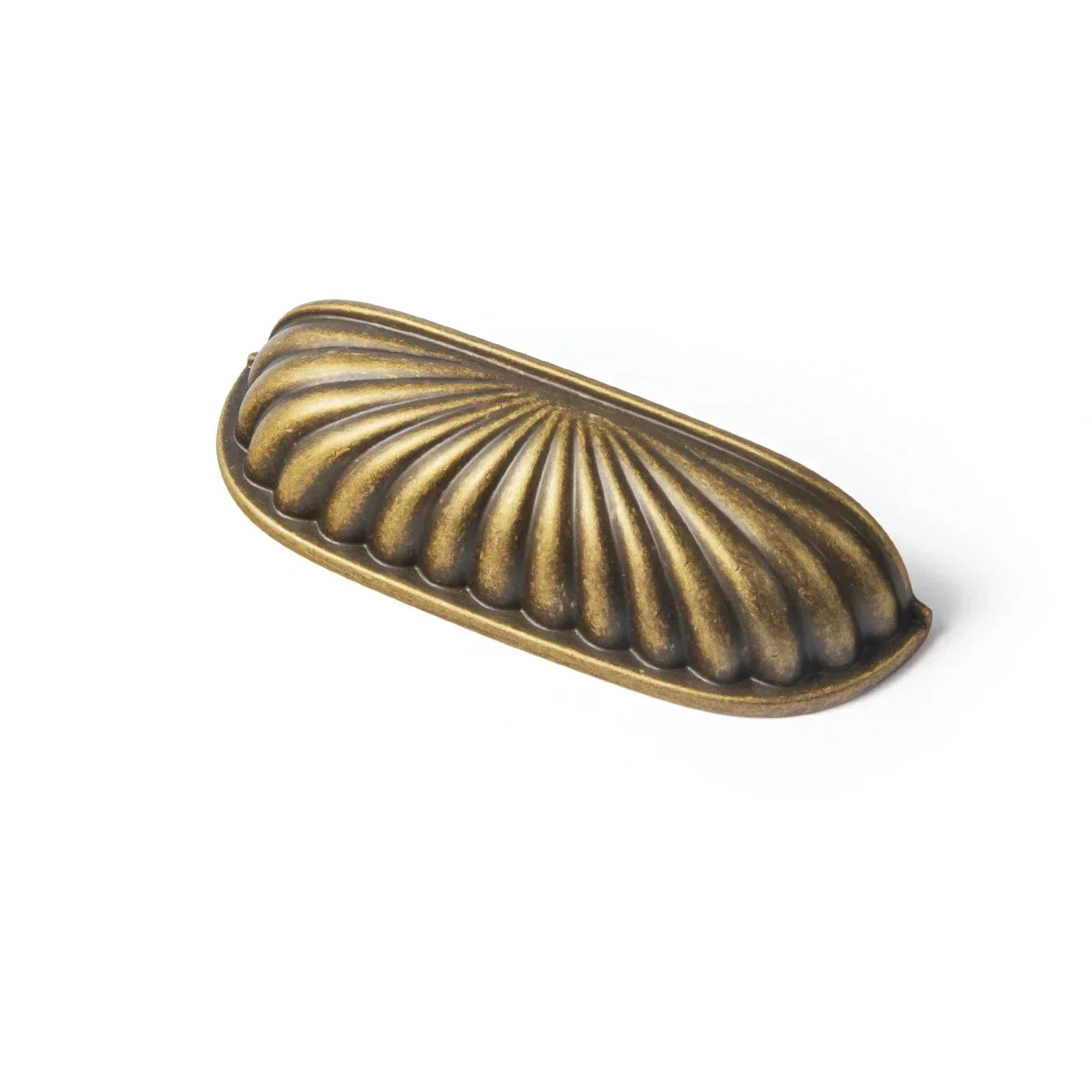 Goo-Ki 2.5''Hole Centers Antique Brass Cabinet Pulls, Accessible Luxury Zinc Alloy Drawer Pulls with Fan-Shaped