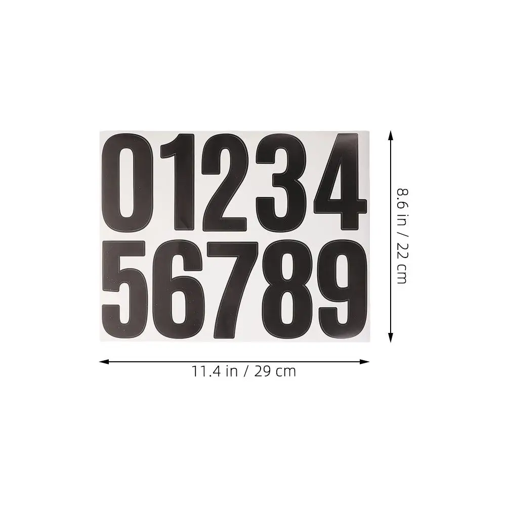 10Sheets Heavy Duty Self Adhesive Number Stickers Weatherproof Outdoor Mailbox Numbers Easy Apply Fade Proof Stick on