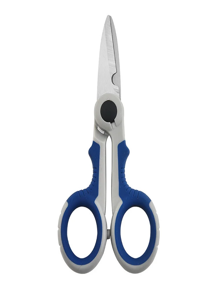 New High Carbon Steel Scissors Household Shears Tools Electrician Scissors Stripping Wire Cut Tools for Fabrics, Paper and Cable