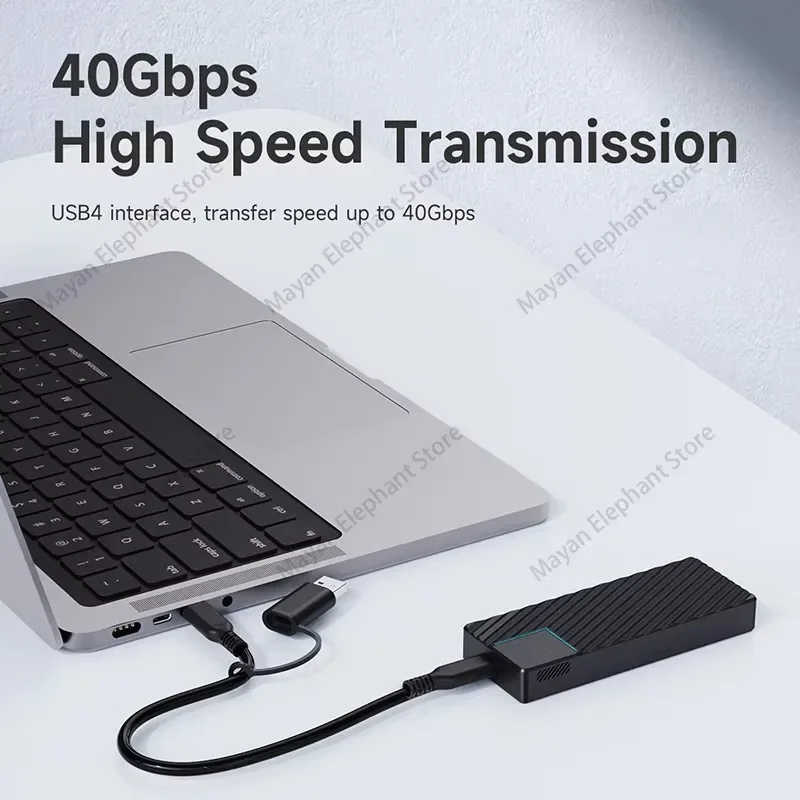 New Hagibis USB 4.0 40Gbps M.2 NVMe SSD Enclosure Compatible with Thunderbolt 4/3 USB 3.2/3.1/3.0 ASM2464 External Hard Drive