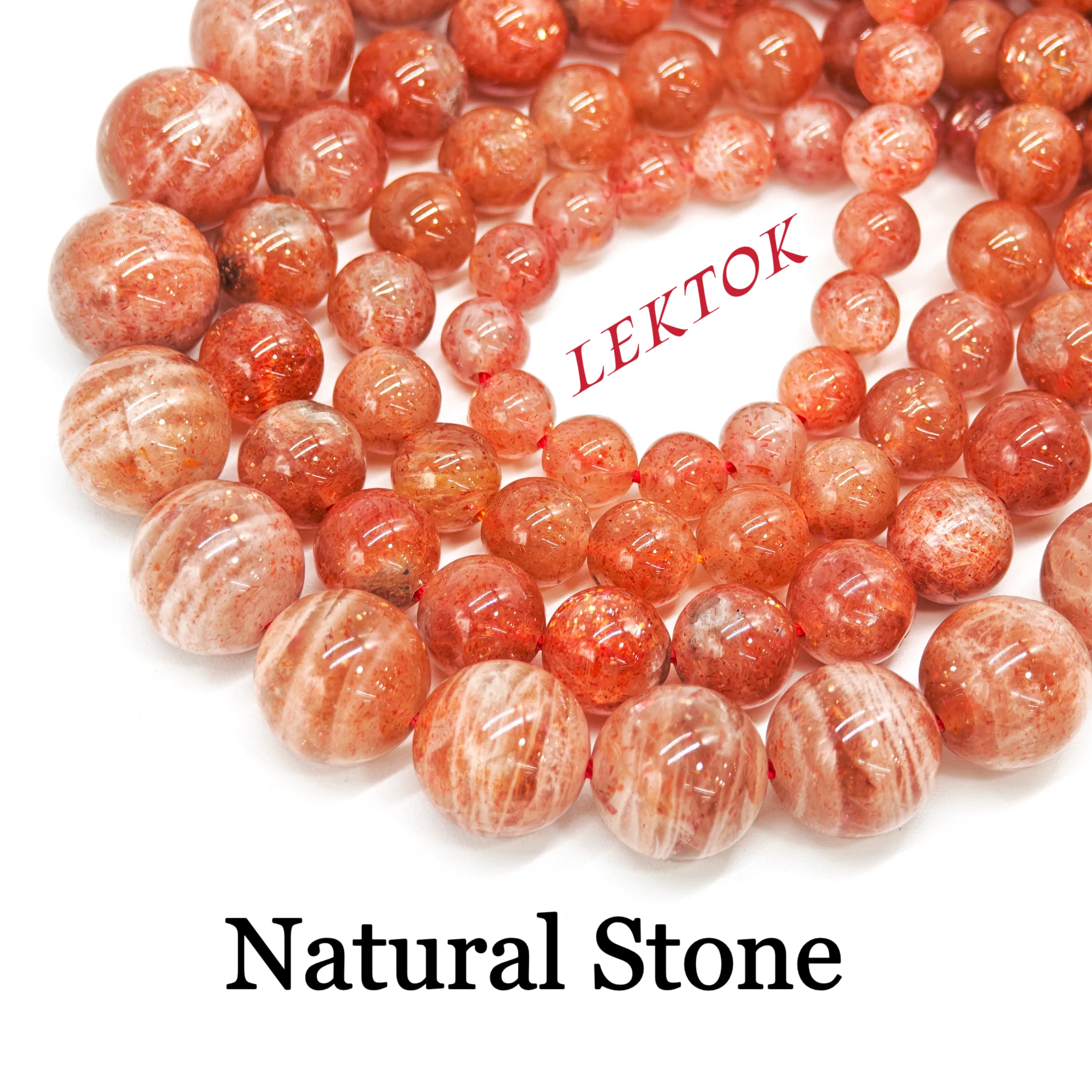 

AAAARound Sun Stone Beads DIY Necklace Bracelet Loose Spacer Sunstone For Jewelry Making Beadwork Size 4/6/8/10/12mm 15'' Wholes