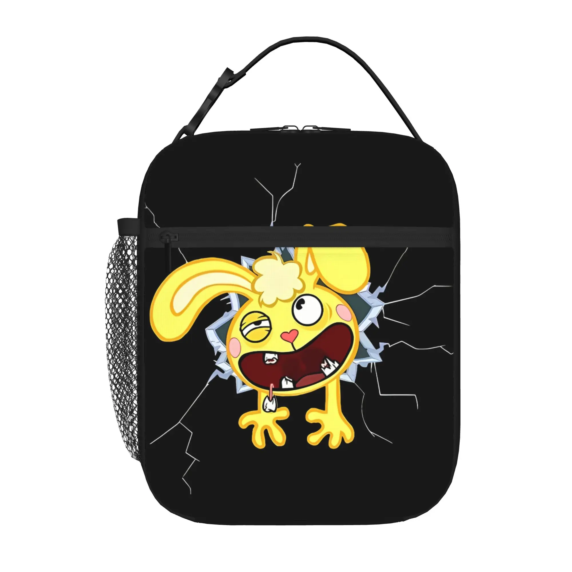 1 Piece Portable Lunch Container Cartoon Forest Critters  Zipper Closure Durable Pocket Happy Tree Friends For Lunch Box Bag