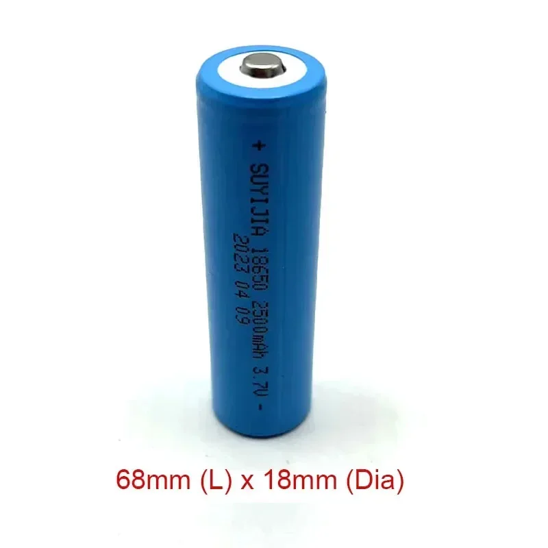 New 100% original 18650 battery 3.7V 2500mAh 18650 rechargeable lithium battery suitable for flash battery toys