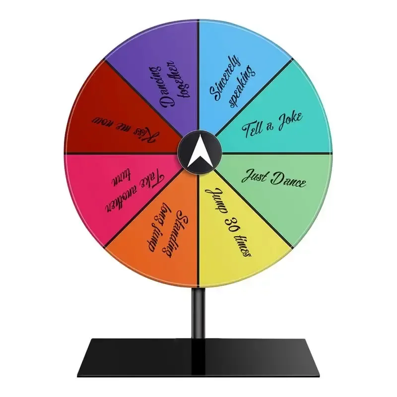 

Prize Wheel Dry Erase Spin Wheel Spinner Games Color Roulette Wheel Heavy Duty Editable Spin ForPrizes Tabletop Prize
