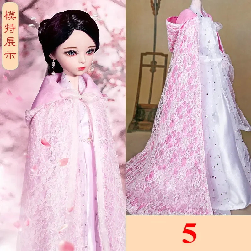 60CM BJD Doll Clohtes Chinese Hanfu Clothing Ancient Doll Dress for Dolls 1/3 Doll Accessories