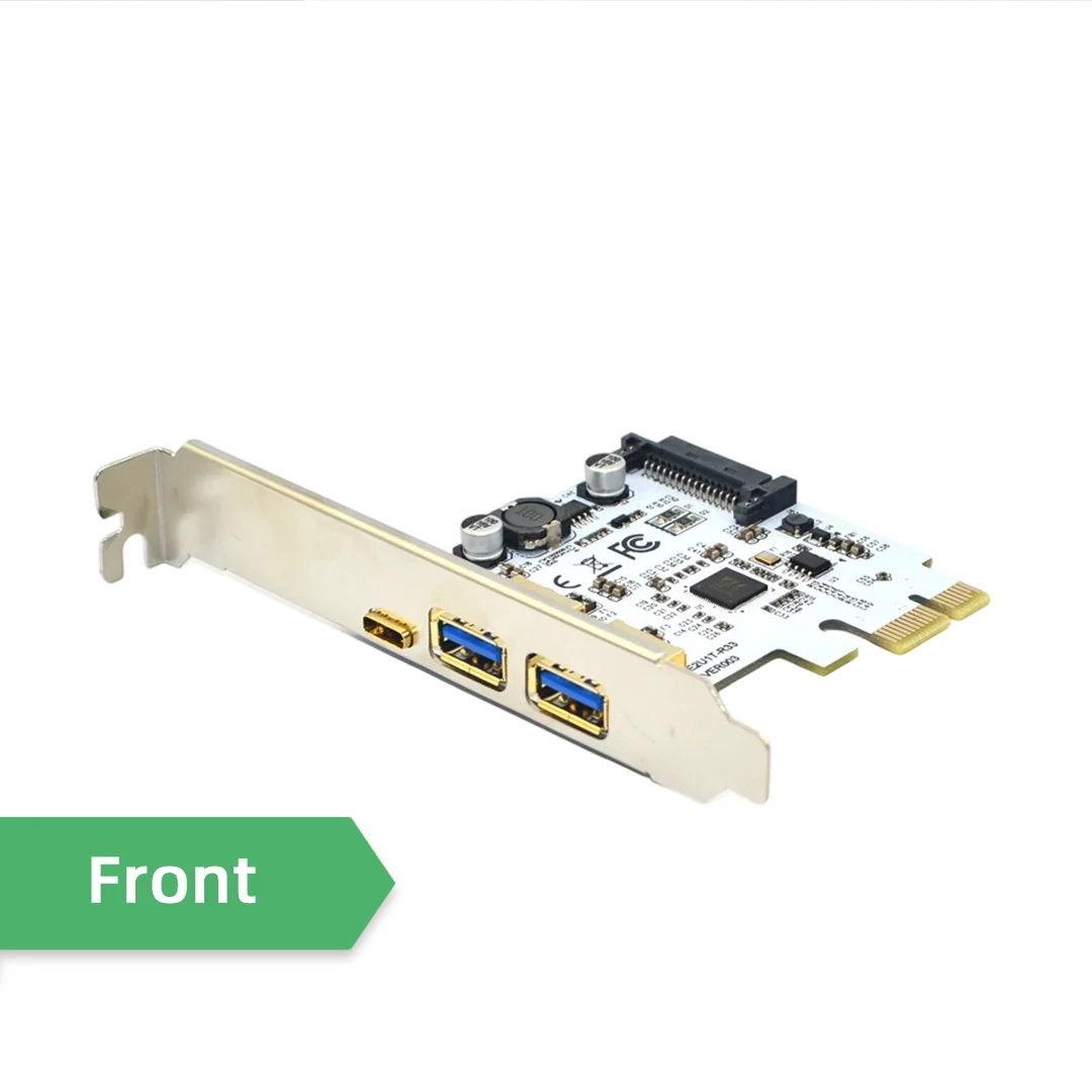 USB 3.2 Gen1 Type-C Front Panel Adapter Card 19PIN Header Dual Chip 5Gbps Transmission Plug Desktop Internal Converter