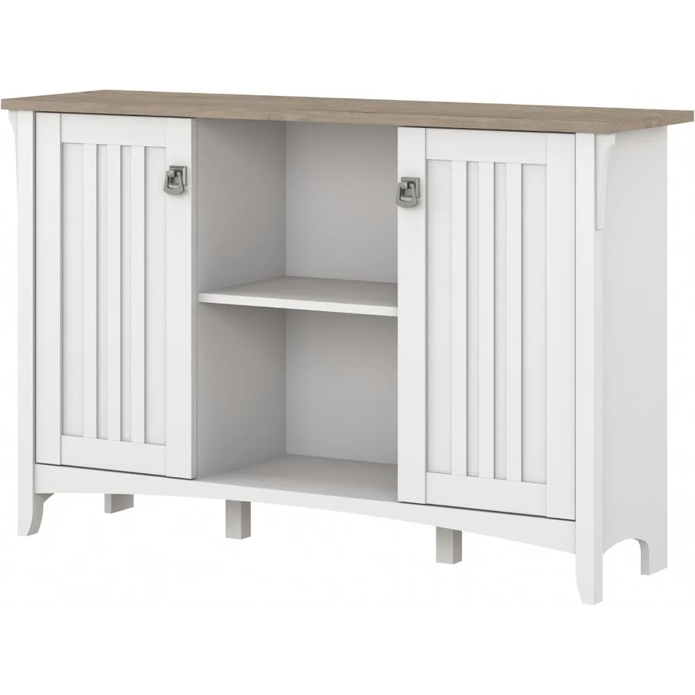 

Salinas Accent Storage Cabinet with Doors in Pure White and Shiplap Gray