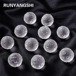 1pc Natural Gemstone Clear Quartz Crystal Moon Sphere Lunar Home Decoration Ornaments Souvenirs Gift