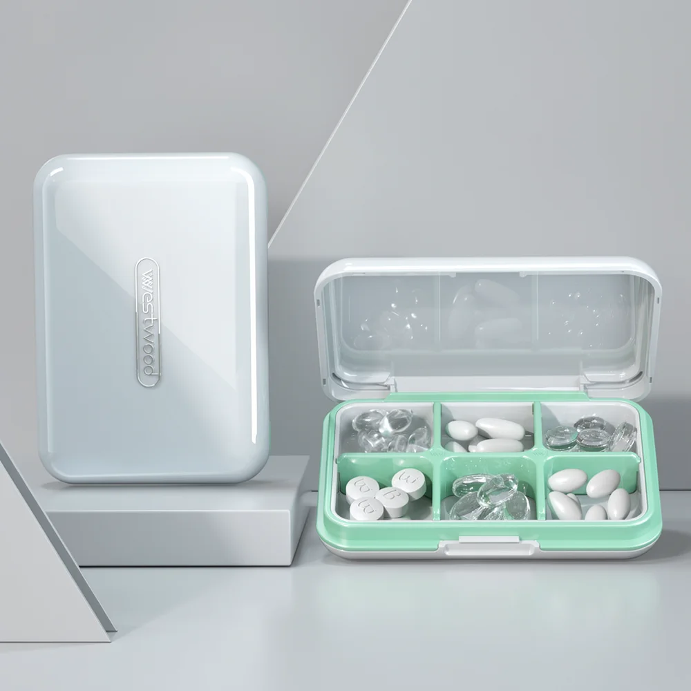 Pill Splitter Tablet Cutter And Crusher Medicine Grinder Organizer Box For Wwestwood Compact Travel Storage