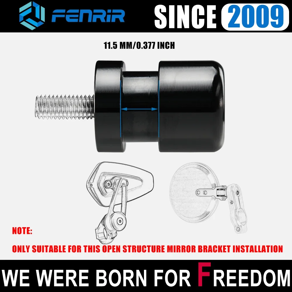 FENRIR Motorcycle Bar End Mirror Adapter for Z300 Z400 Z500 Z750 Z800 Z900 Z1000 ZH2 Z650RS Z900RS Vulcan S Eliminator NINJA ZX