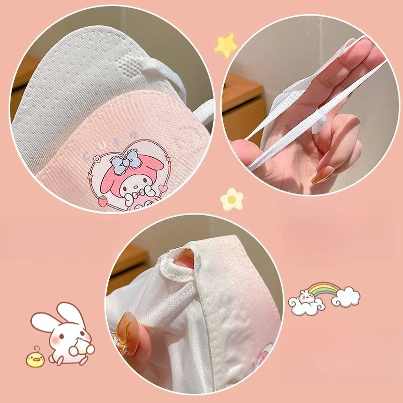 Miniso Kulomi máscara de protección solar gradiente para niños verano seda de hielo estilo fino 3 a 12 máscara solar para niñas protección contra rayos UV