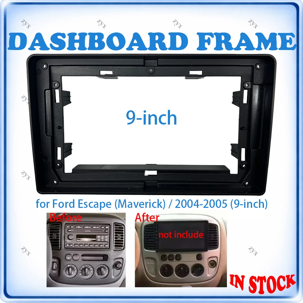 

Car Radio Fascia Frame For Ford Escape 2004-2005 9 inch Wiring Harness Power Cable Car Accessories Plug & Play