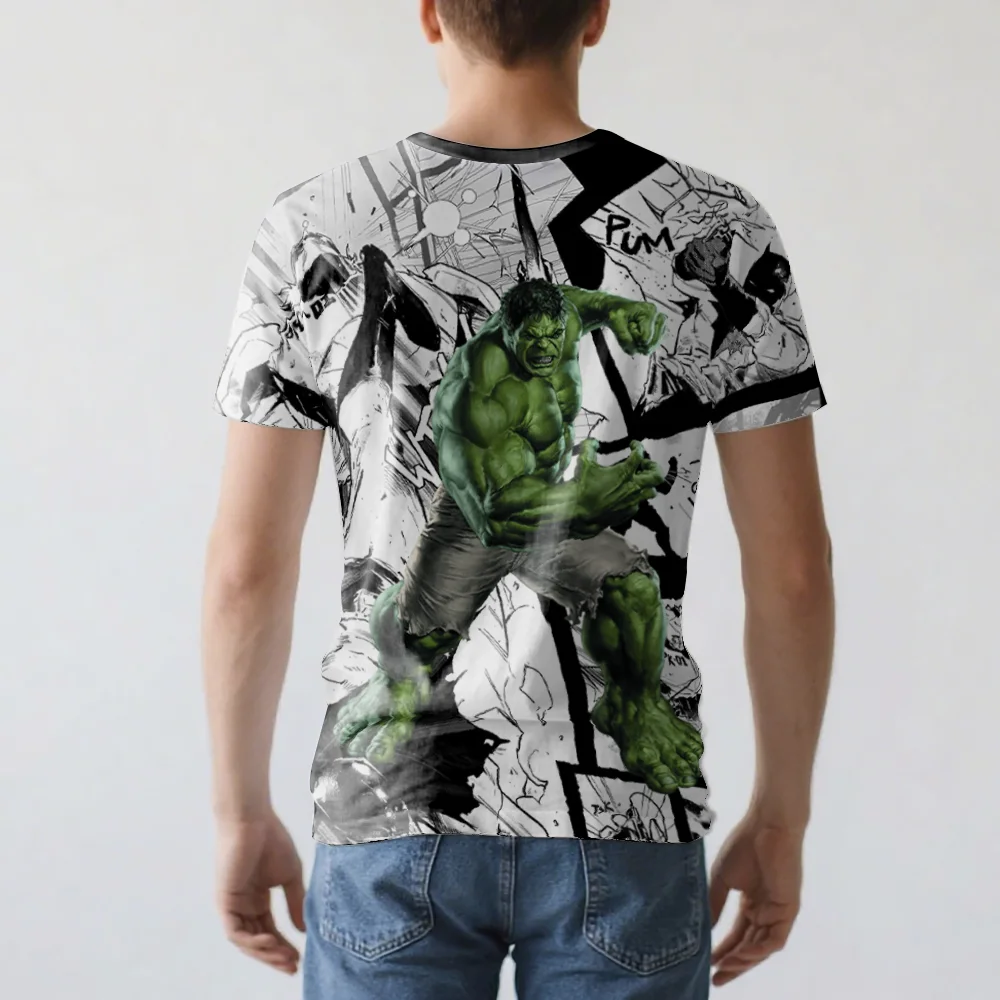 

Marvel T-Shirt Summer 3D Printed The Hulk Tops Tees Male Casual Stylish Short Sleeve Clothing Fashion Trendy Streetwear
