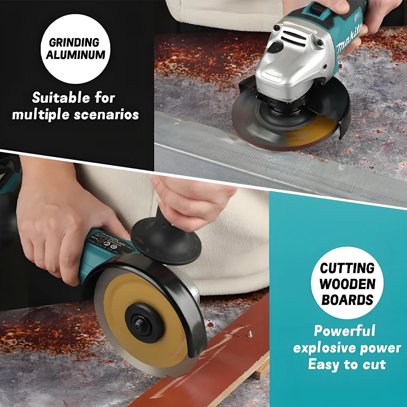 

Cordless Grinder Metal Electric Angle Grinder Wood Grinding Polishing Cutting Power Tool Makita 18V Brushless DGA404 125mm