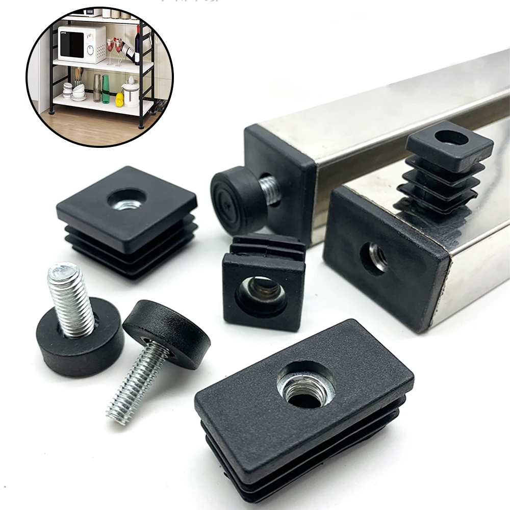 

Leveling Feet Screw On Type Furniture Adjustable Leg Pads Table Chair Cabinet Workbench Foot Base Levelers Floor Protector