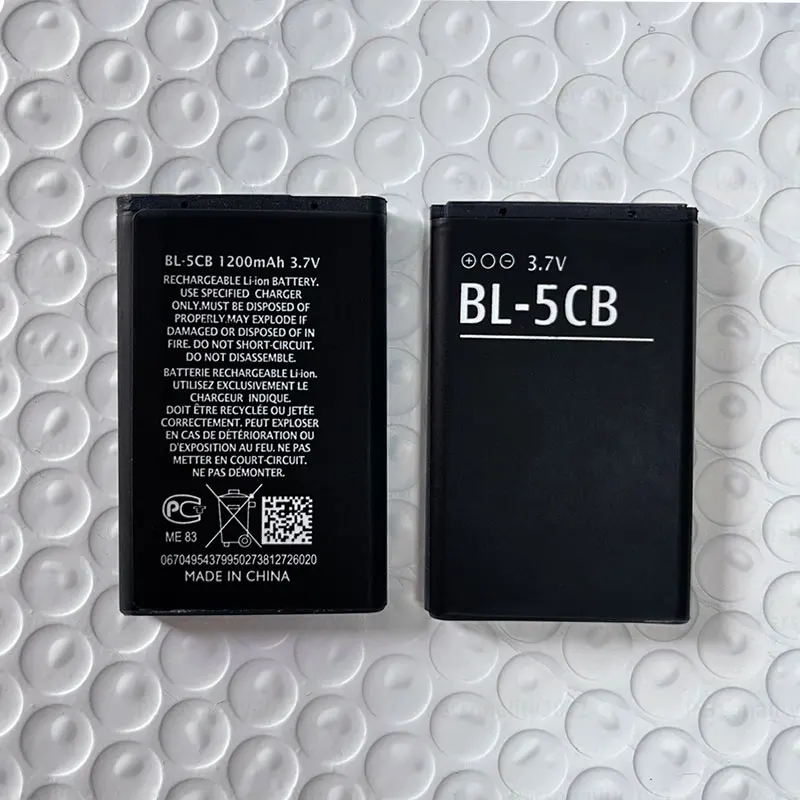 BL-5CB Lithium Batteries 3.7V 1100mAh BL 5CB Rechargeable Cell for Nokia 105 106 107 1050 3100 5130 BL5CB Mobile Phone Battery