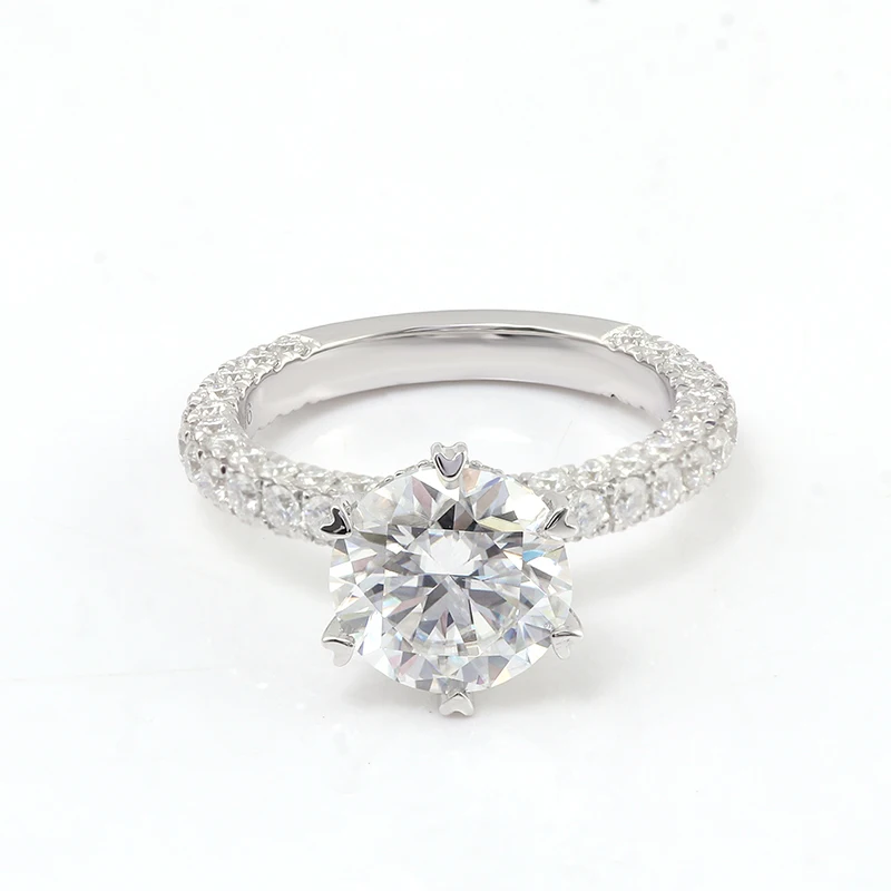 

Женские обручальные кольца с муассанитом Provence 10K/14K/18K, женские кольца-обещания круглой огранки 1,2 карата, цвет D, VVS1 с сертификатом GRA