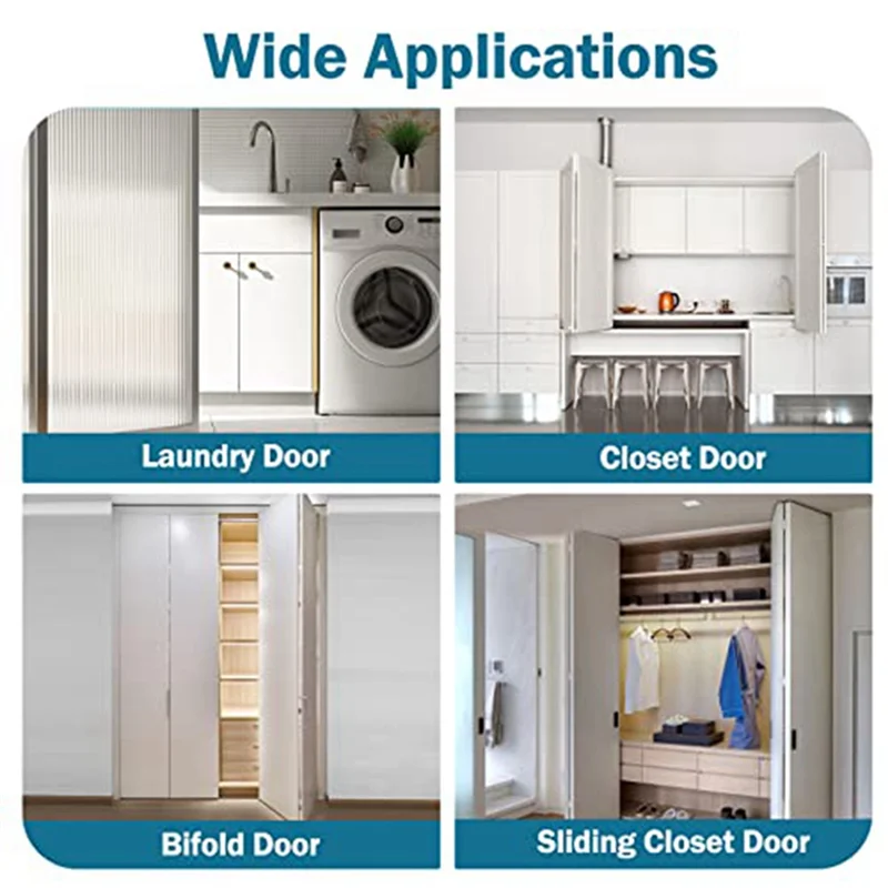 

4 Pcs Bifold Door Hardware Kit Hardware Repair Kit Sliding Closet Door Kit Folding Pocket Door Parts Set