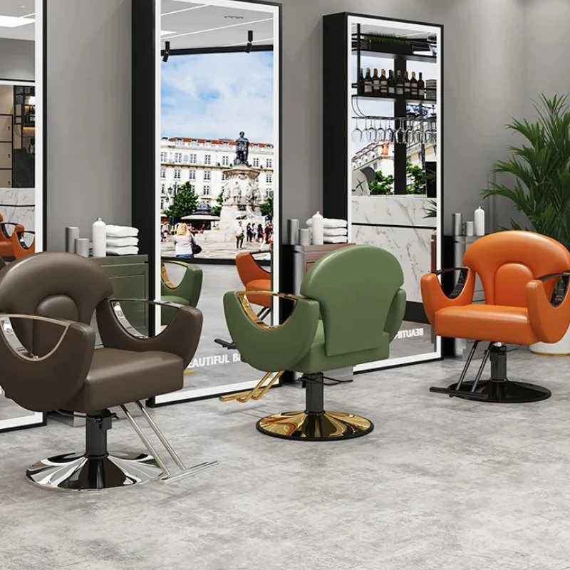 

Vintage Hydraulic Styling Chair Ergonomic High-end Barber Chair Shaving Armchair professional Barber Chair Silla Salon Furniture