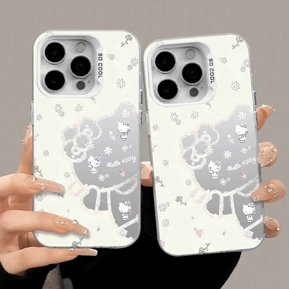 

For Sanrio cartoon painting case for IPhone 17 16 14 15 11 12 13 Pro Max 16E 7 8 15 16 Plus 17 Air Shockproof Sunset IMD Cover