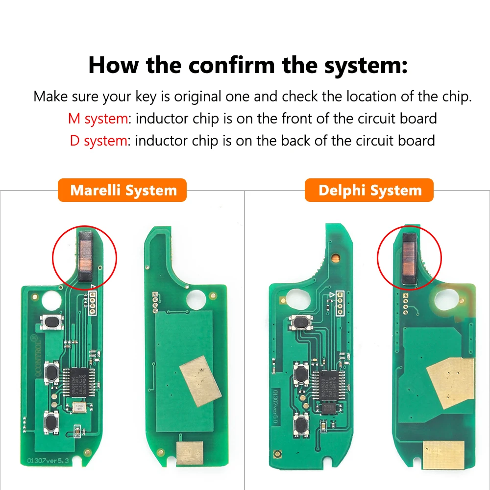 KEYYOU Remote Car Key 3 Button for FIAT GRANDE PUNTO 500 BRAVO DUCATO PANDA Marelli / Delphi BSI System 433MHz ID46