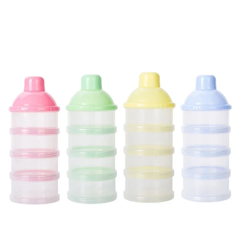 Formula Milk Storage Baby Milk Powder Formula Dispenser Feeding Food Container Storage Feeding Box Four Grids Bottle Box