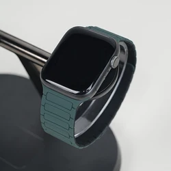 Magnetic Strap for Apple Watch Band 45mm 44 mm 40mm 46mm 41mm 42mm 38 Silicone Bracelet iWatch Series 8 7 6 Se 9 10 Ultra 2 49mm