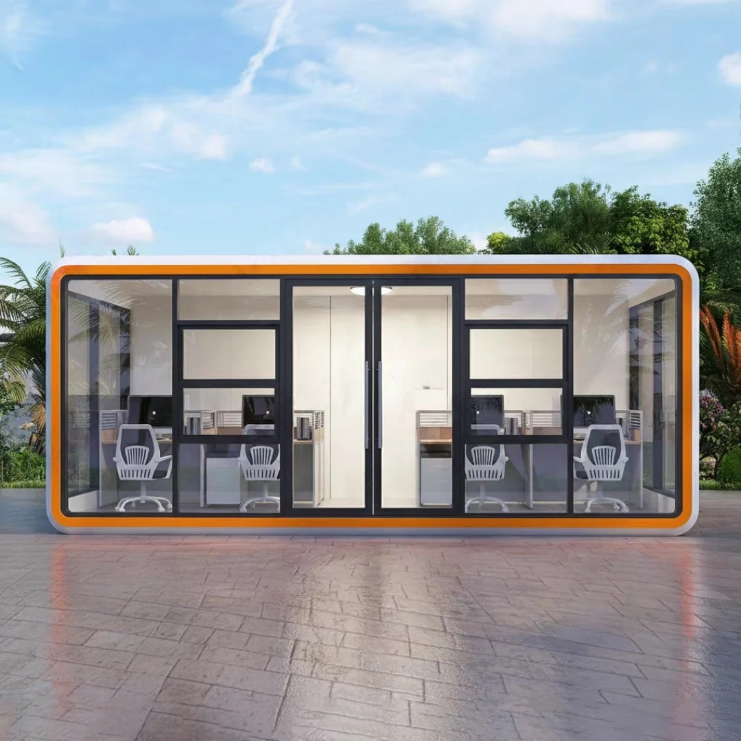 Capsule Apple Cabin Portable Prefab Tiny House Custom Layout Modular Structure Breathable Insulated for Outdoor Office  Custom