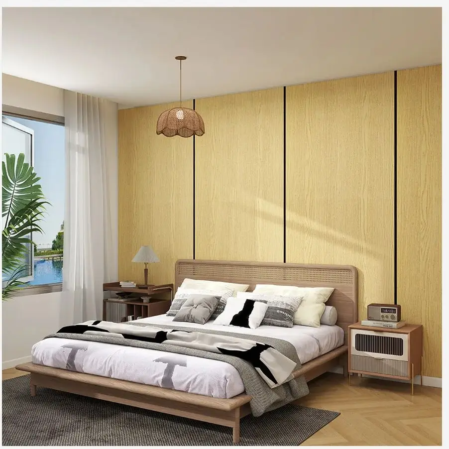 5/10m New Wood Grain Wall Stickers Background Wall Decoration Wallboard Self-adhesive Waterproof Thickening Partition Wallpapers