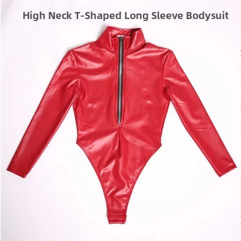 جديد المرأة قطعة واحدة ملابس داخلية عالية سبليت T-المنشعب اللاتكس النايلون الملابس الداخلية البطن التحكم الجمال بدلة للجسم مريحة تناسب #2