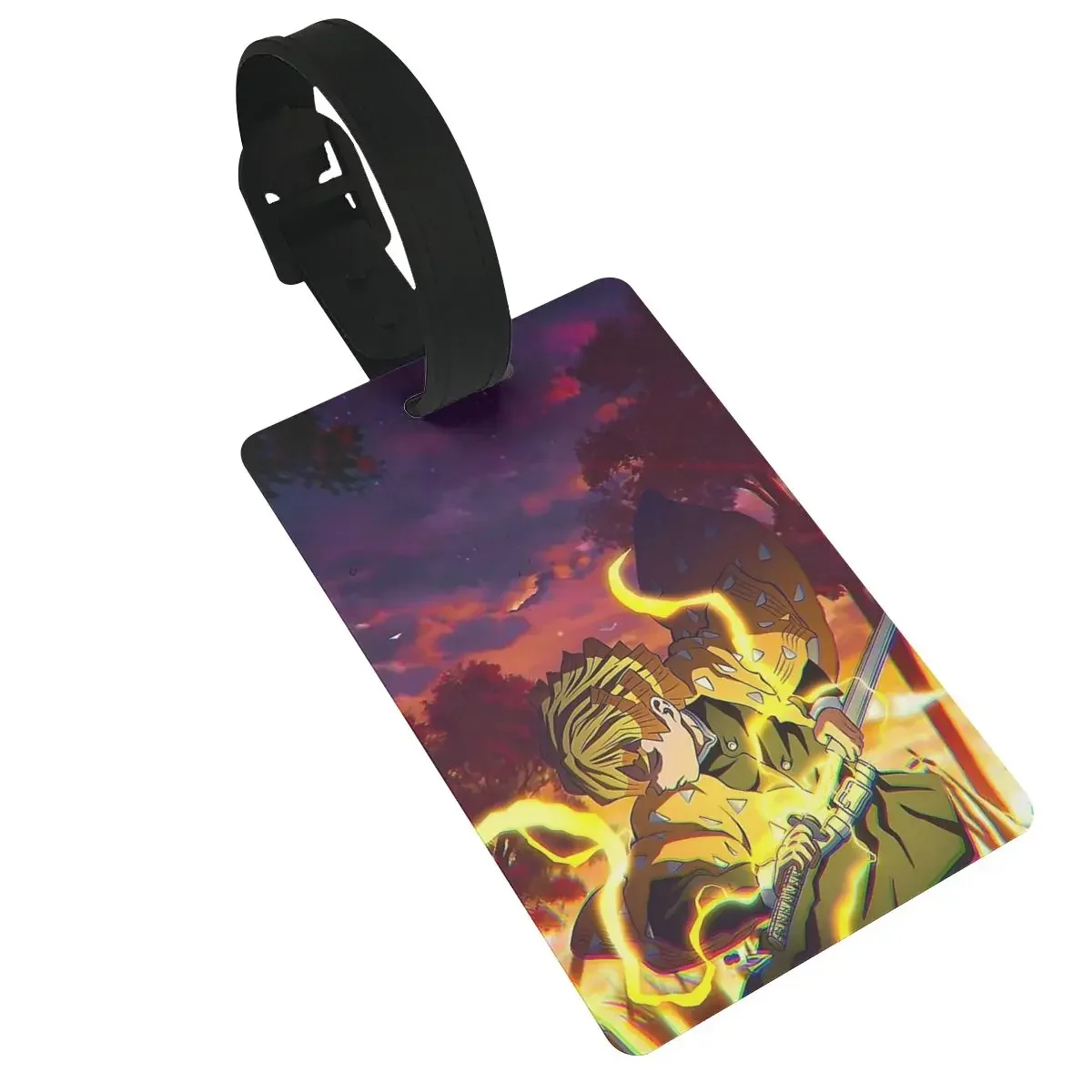 

Anime Demon Slayer Kamado TanjirouLuggage Tags Suitcase PVC Cute Baggage Boarding Tag Portable Label Holder ID Name Address