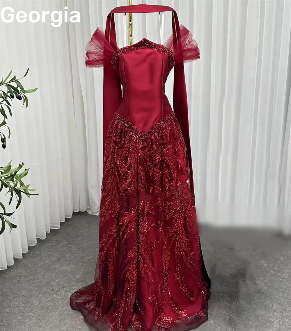 Elegante Formele Gelegenheidsjurken Aanpassen A-lijn Strapless Vloerlengte Dames Avondjurken Kant Mouwloos Vestidos De Fies