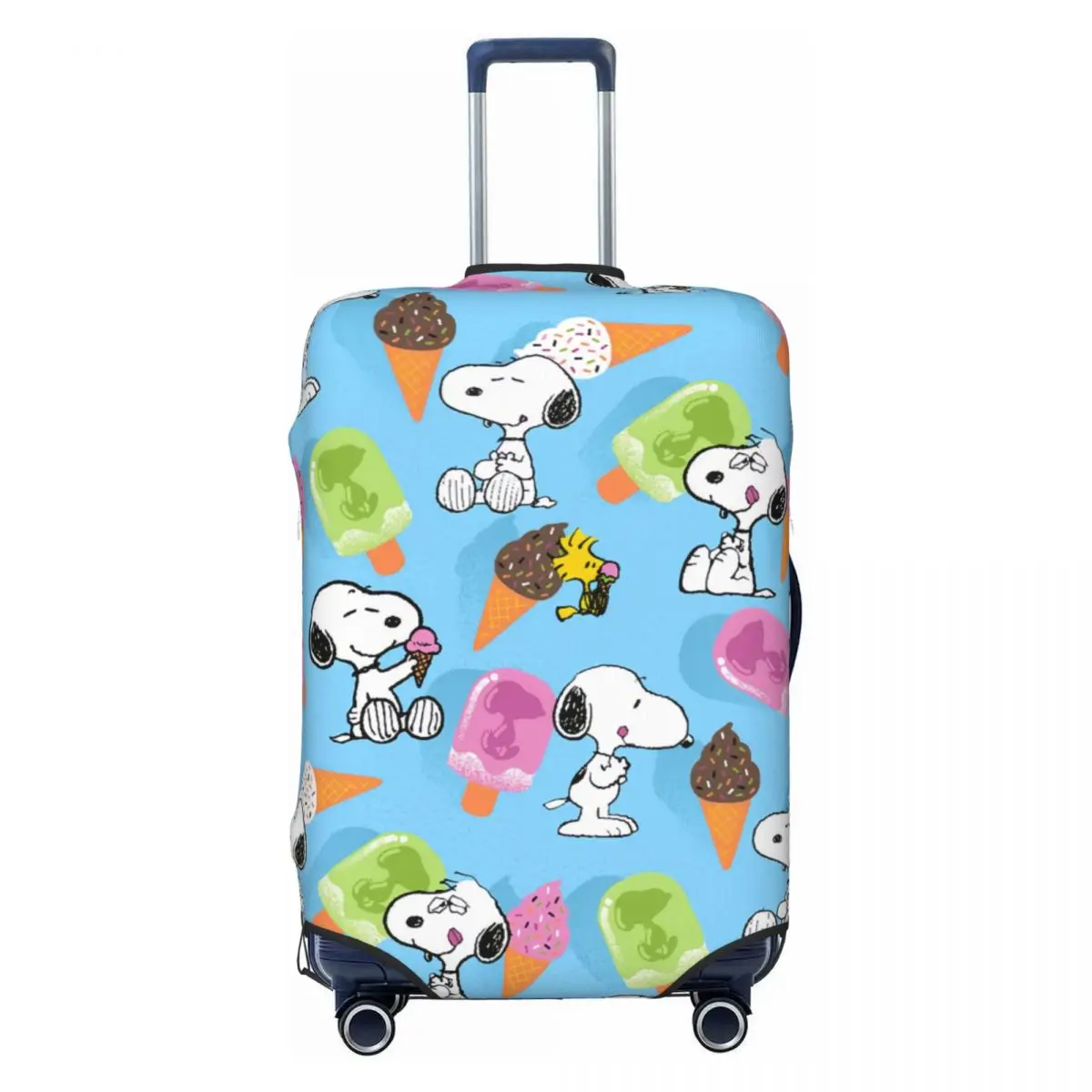 

Custom Cartoon Snoopy Luggage Cover Protector Funny Beagle Dog Travel Suitcase Protective Cover for 18-32 Inch