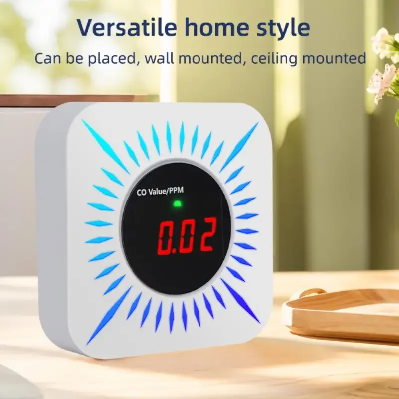 Tuya Smart WiFi Zigbee Gas Carbon Monoxide Detector Multifunctional Alarm 80DB Alarm APP Wireless Control Smart Home Security