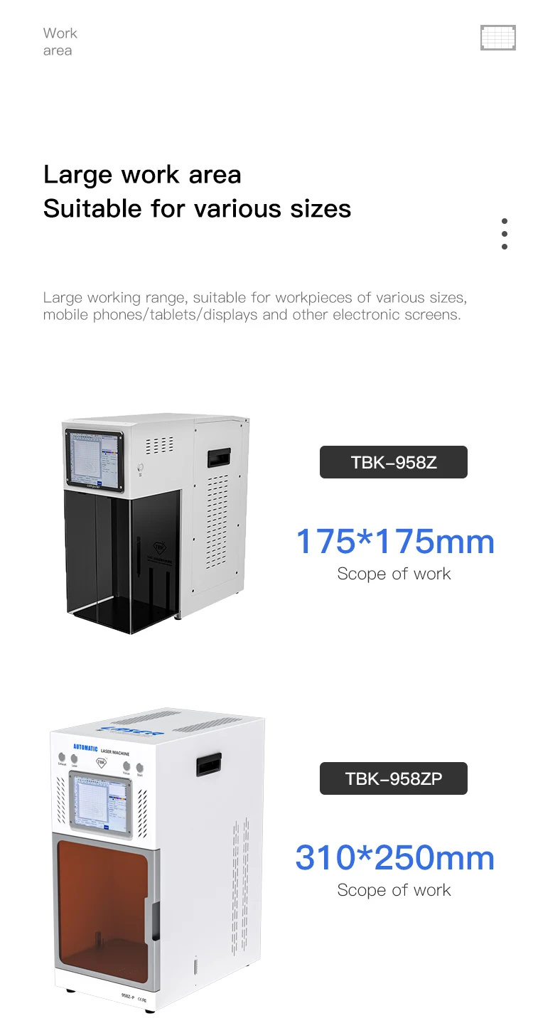 NEW TBK 958Z PluscEngraving Machine for Removing LCD Screen Back Glass Cover of Phone and iPad