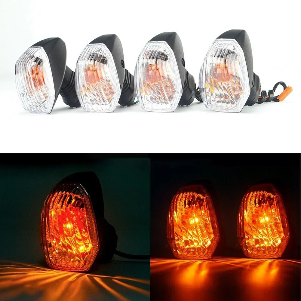 4Pcs New Motorcycle Turn Signal Light Amber Indicators For KAWASAKI KLR 650 2008-2018 ZX-6R 636 600 KLE 500 650 Z750S KLR650