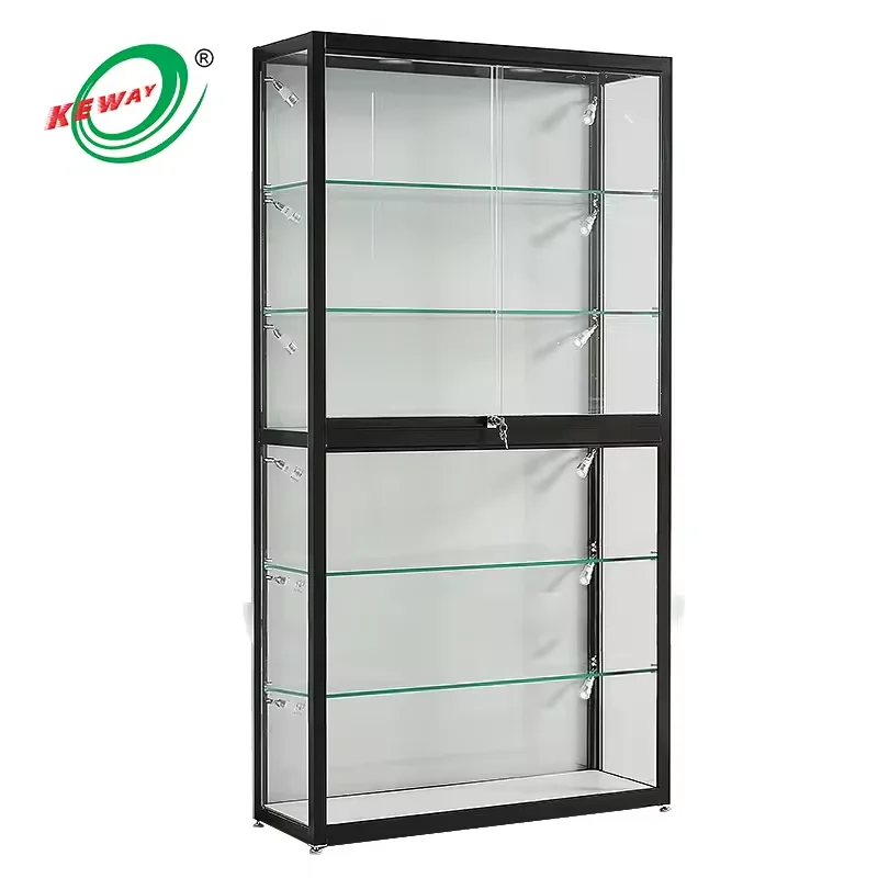 custom.Vitrinas Cabinet Aluminium Frame full showcase lockable glass showcase