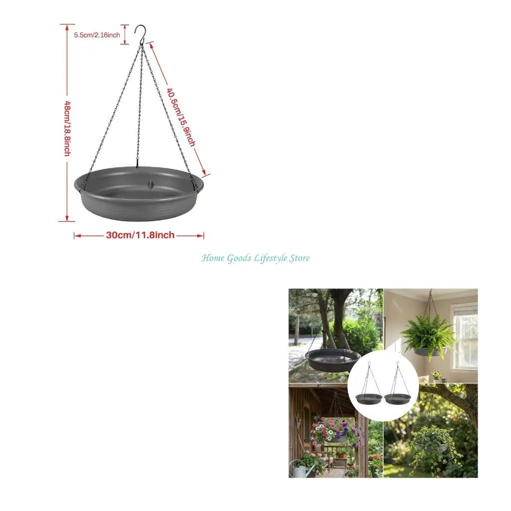

E74E Pack of 2 Easy Install Metal Plant Brackets Stand Including Mounting Hardware, Quick Setups for Pots on Indoors Outdoors