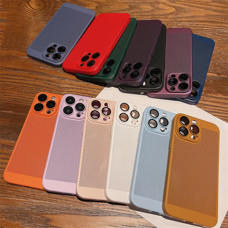 Cooling grid case for phone, hard case for Phone 13, 12pro, 11, 16, 15, 14Promax, foreign trade