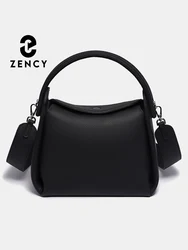 Zency Women's Luxury Solid Color Pillow Bag Designer Leather Crossbody Top-Handle Handbag Simple Elegant Shopper