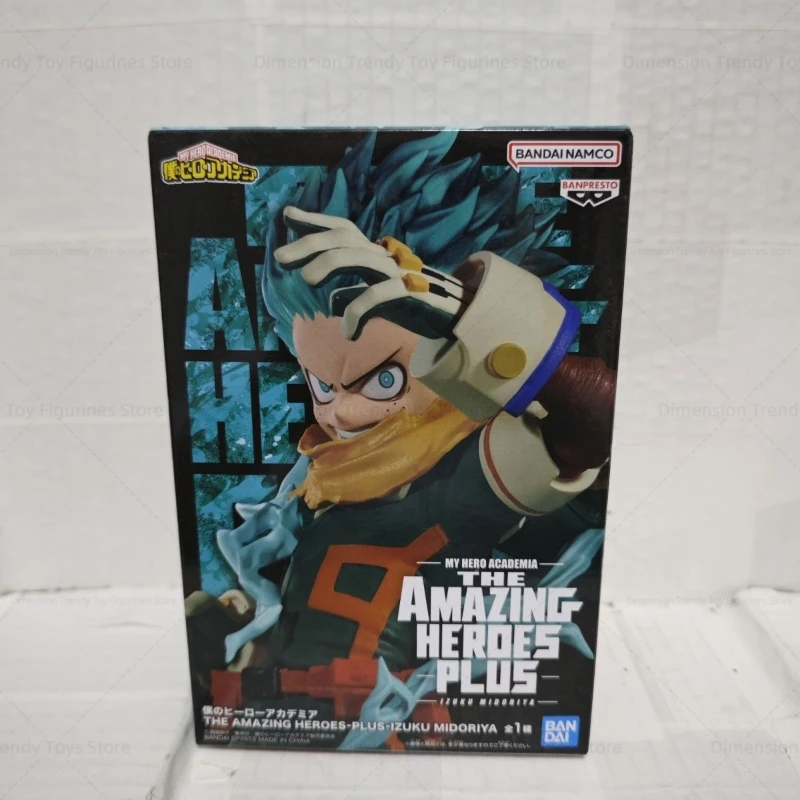 Em estoque bandai banpresto anime meu herói academia os heróis incríveis mais izuku midoriya pvc figuras de ação modelo brinquedos figura dt