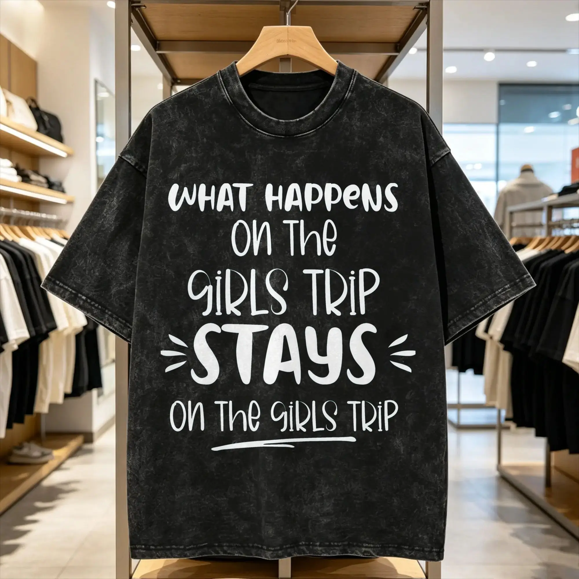 Fashion What Happens On A Cruise  T-Shirt Men Crewneck Pure Cotton Washed T Shirts  Short Sleeve Tees Gift Idea Tops