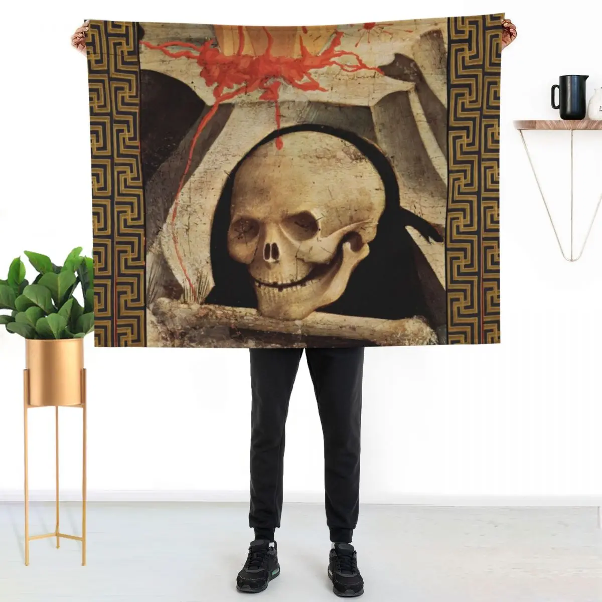 SKULL OF ADAM ON MOUNT CALVARY Throw Blanket Sofa Quilt Softest Luxury St For Sofa Thin Hairys Cute Plaid Blankets