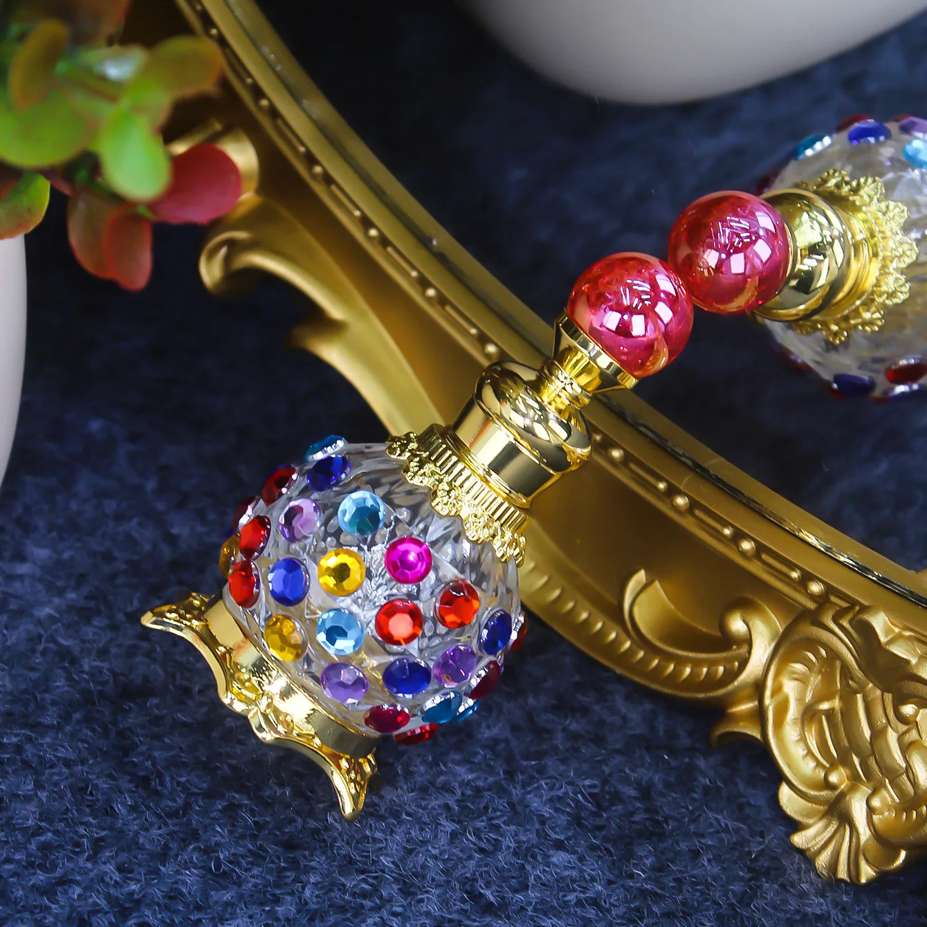 15ML Premium Glass Perfume Empty Bottle Dubai Middle East Style Essential Oil Vacuum Dispenser with Big Drill Travel Spray